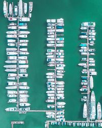 Aerial shot of harbor