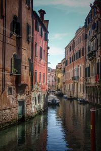 Canal amidst buildings in city