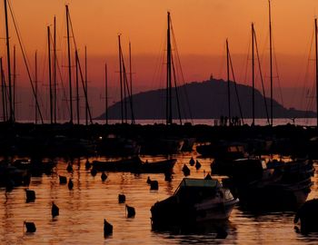 Boats in lake