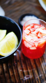 Close-up of drink on table