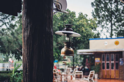 Lighting equipment hanging outdoors