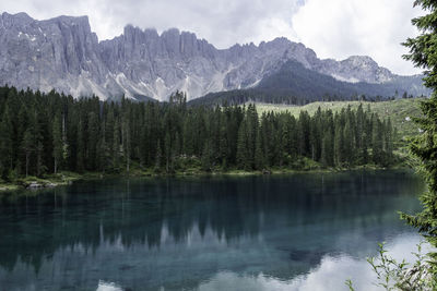 Alpine lake with fabulous turquoise reflections