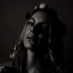 Young woman in hair
