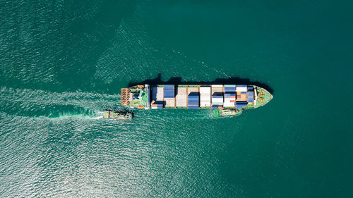 Boats in sea