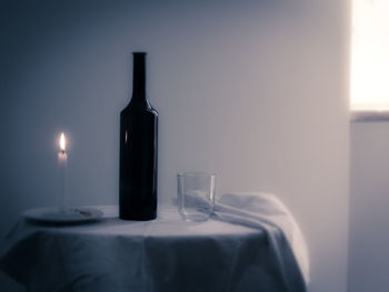 Close-up of bottle on table