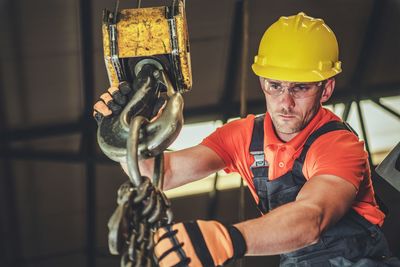 Portrait of man working