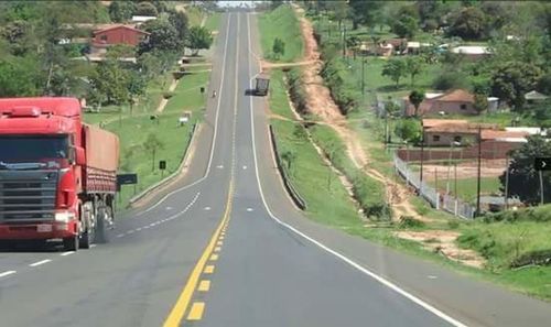 Road passing through country road