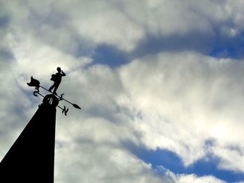 Low angle view of weather vane