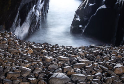 Rocks in sea