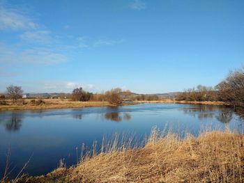 View of lake against sky