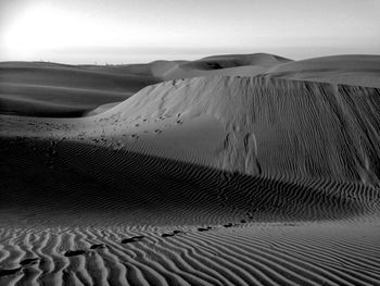 Scenic view of desert against sky