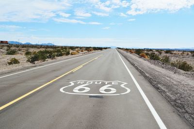 Road against sky