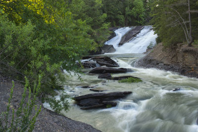 Scenic view of waterfall