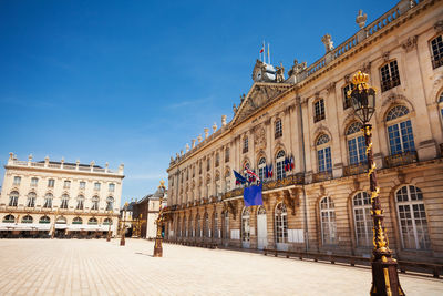 Low angle view of historical building in city