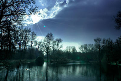 Scenic view of river against sky