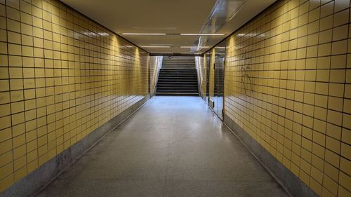 Empty subway corridor