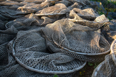 Full frame shot of fishing net