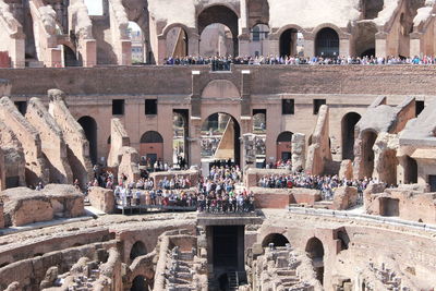 In the city of rome the symbol of the power of ancient rome, the colosseum.