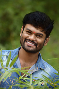 Portrait of young man smiling