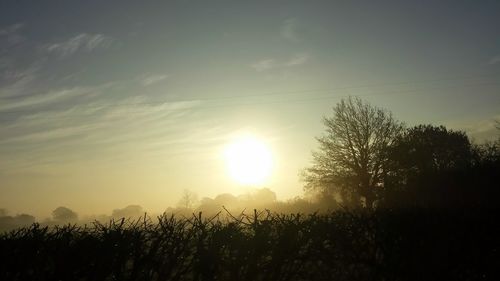 Scenic view of landscape at sunset