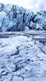 Frozen river during winter