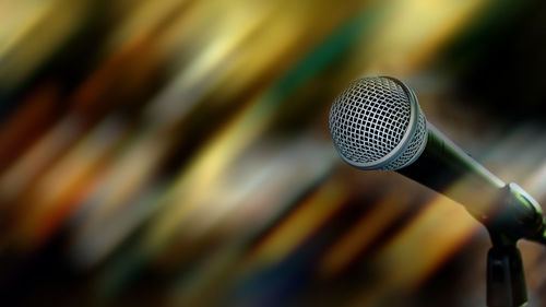 Close-up of microphone 