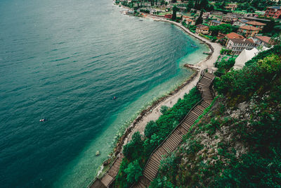 High angle view of swimming pool