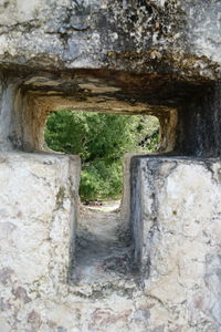 Close-up of stone wall