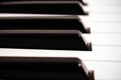 Close-up of piano keys