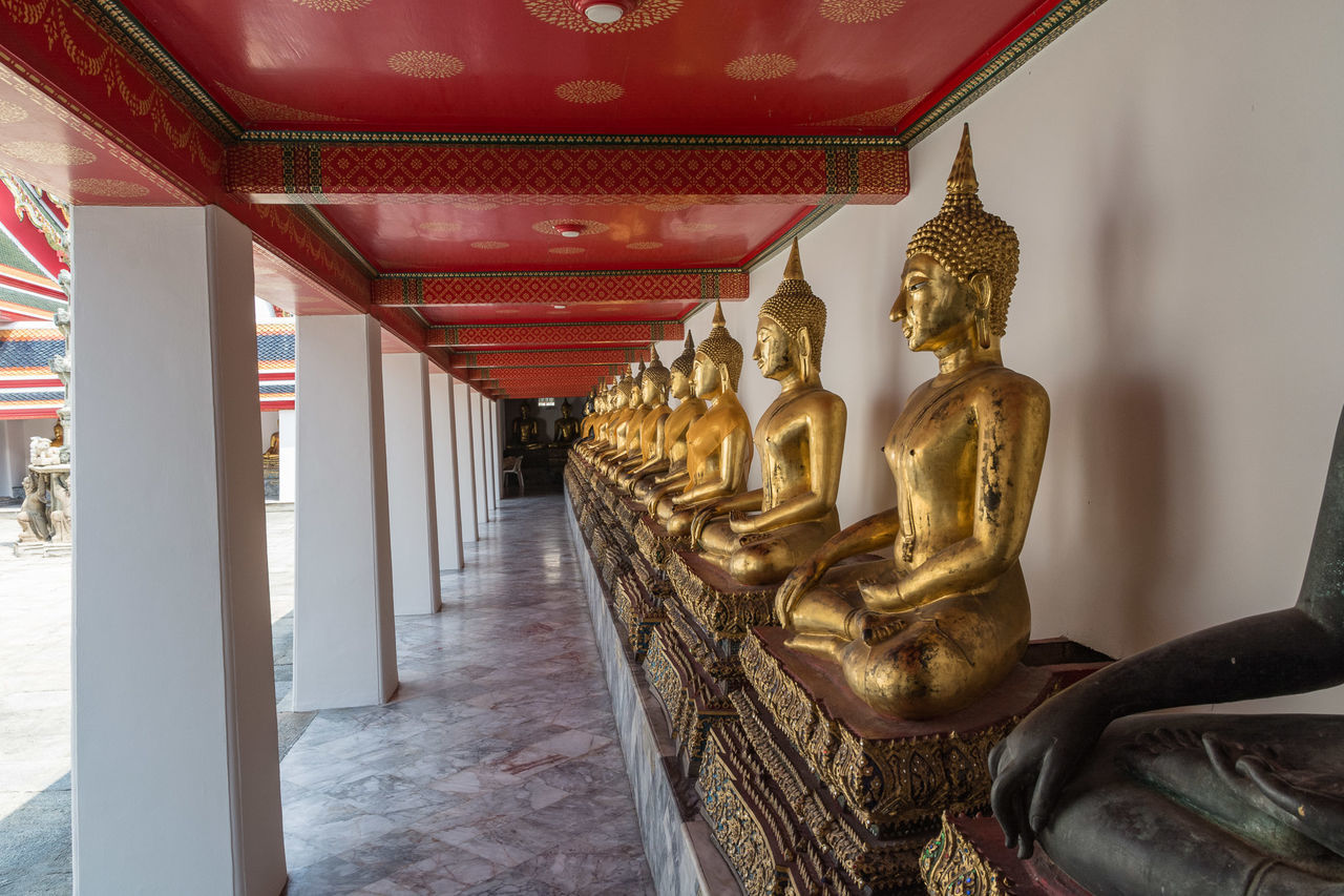 VIEW OF STATUES IN TEMPLE