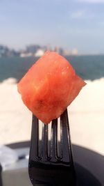 Close-up of strawberry in water