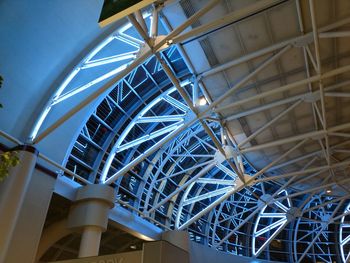 Low angle view of illuminated ceiling