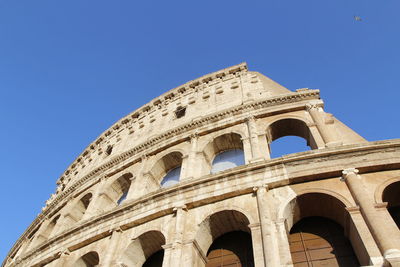 The exterior facade of the colosseum or coliseum