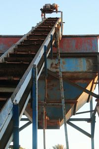 Low angle view of built structure against clear sky