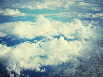 Aerial view of cloudy sky