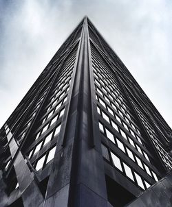 Low angle view of modern building against sky