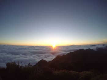 Sunset over landscape