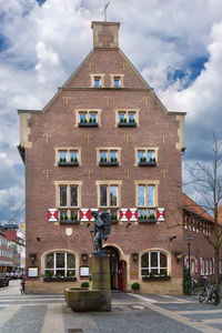 Low angle view of building against sky