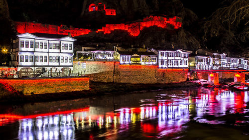 Reflection of built structures in water