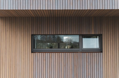 Low angle view of window on building