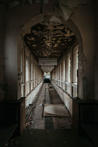 Interior of abandoned building