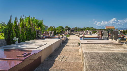 View of swimming pool against sky