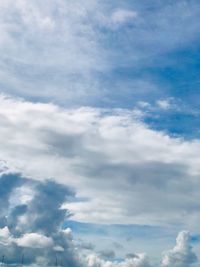 Low angle view of clouds in sky
