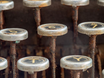 Close-up of rusty machine part