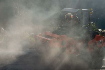 Panoramic view of people at night