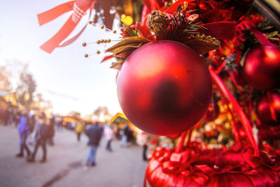 Close-up of christmas tree