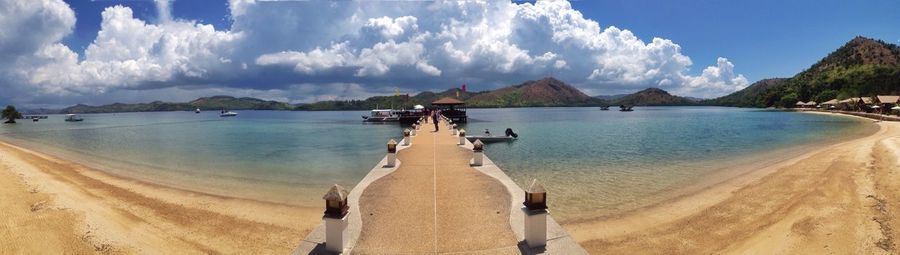 Panoramic view of beach against sky