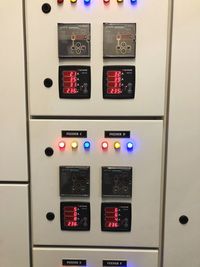 Close-up of telephone booth