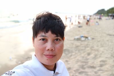 Portrait of woman at beach