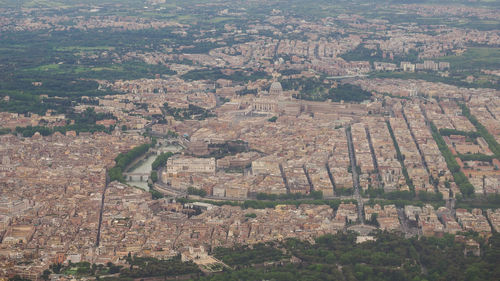 High angle view of city